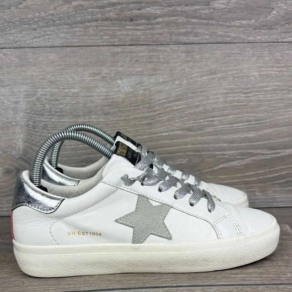 Vintage Havana Lucy Women’s Sz 8 White Multi Low Top Lace Up Star Sneakers